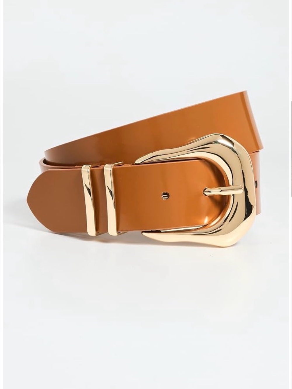NWT B-Low The Belt Koda Mod Belt in chestnut brown leather/gold hardware